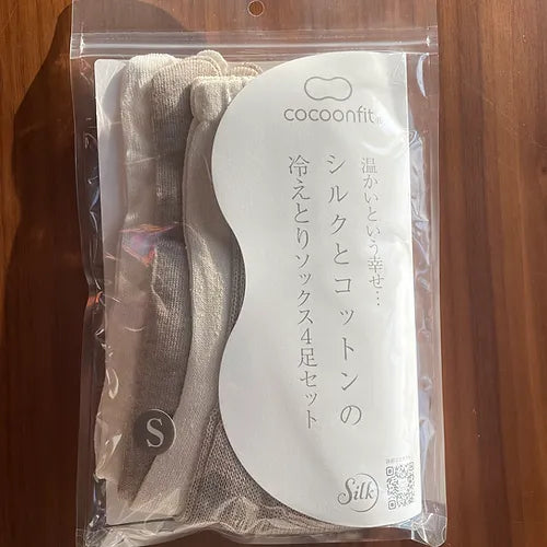 日本制 Cocoonfit 4層排寒襪(蠶絲x棉)S碼