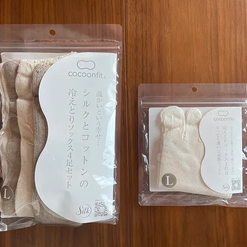 日本制 Cocoonfit 4層排寒襪(蠶絲x棉)L碼