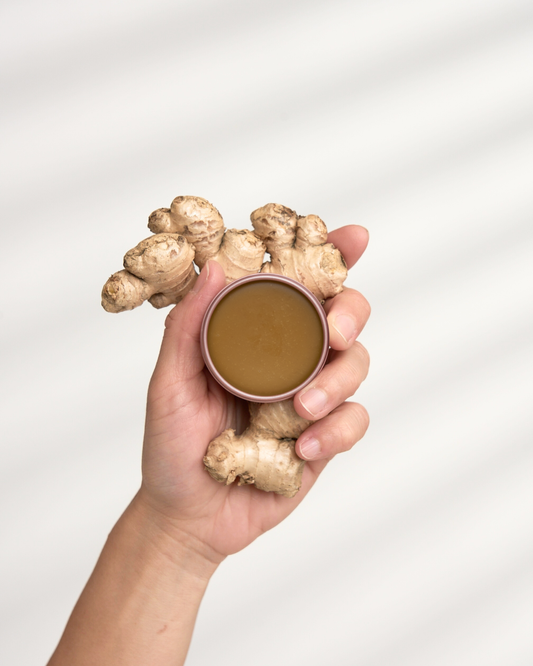 Homemade ginger paste for cold relief